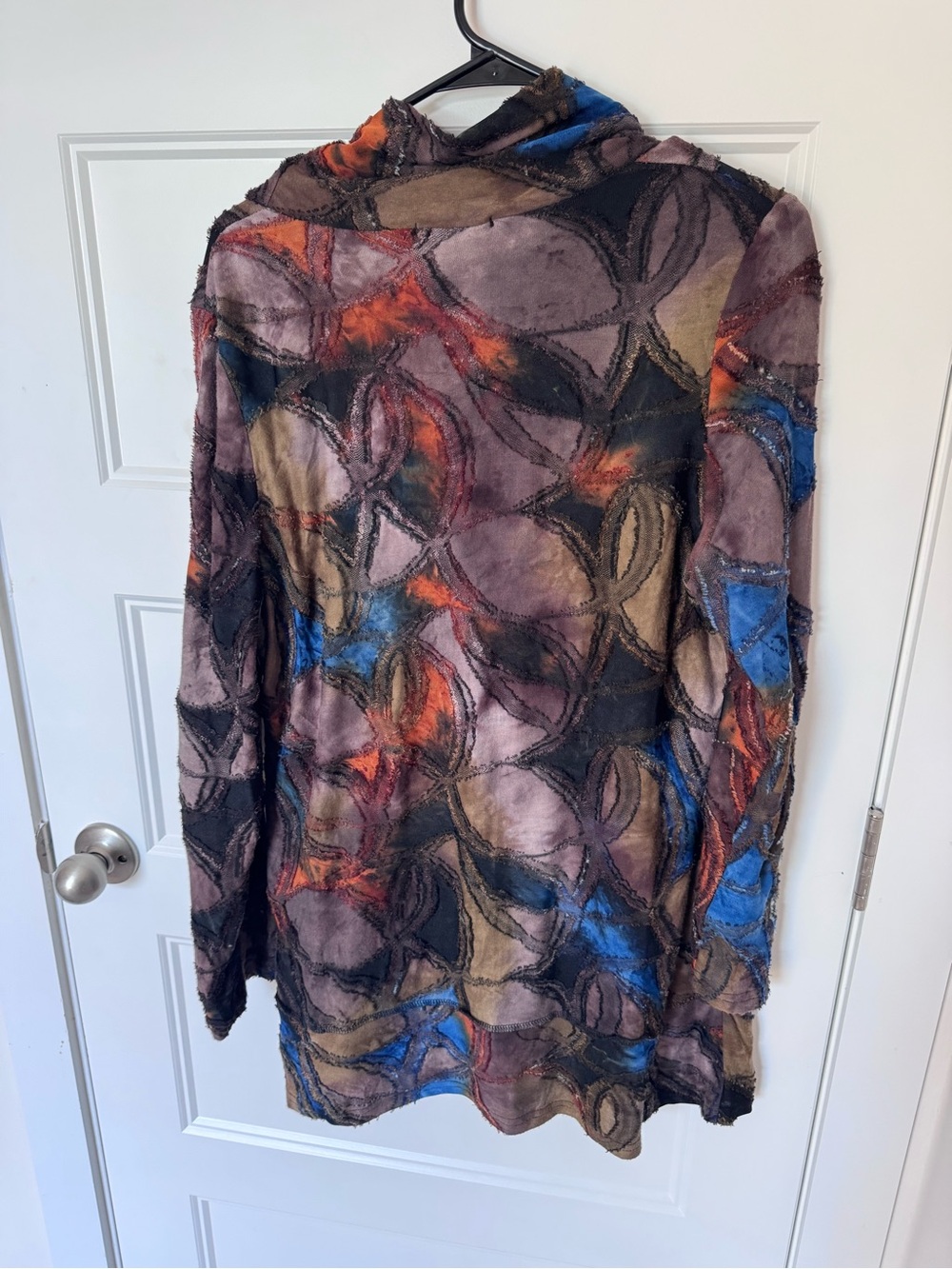 Feratelli Cowl Neck Patchwork-Style Long Sleeve Top artistic boho lagenlook - Picture 4 of 4